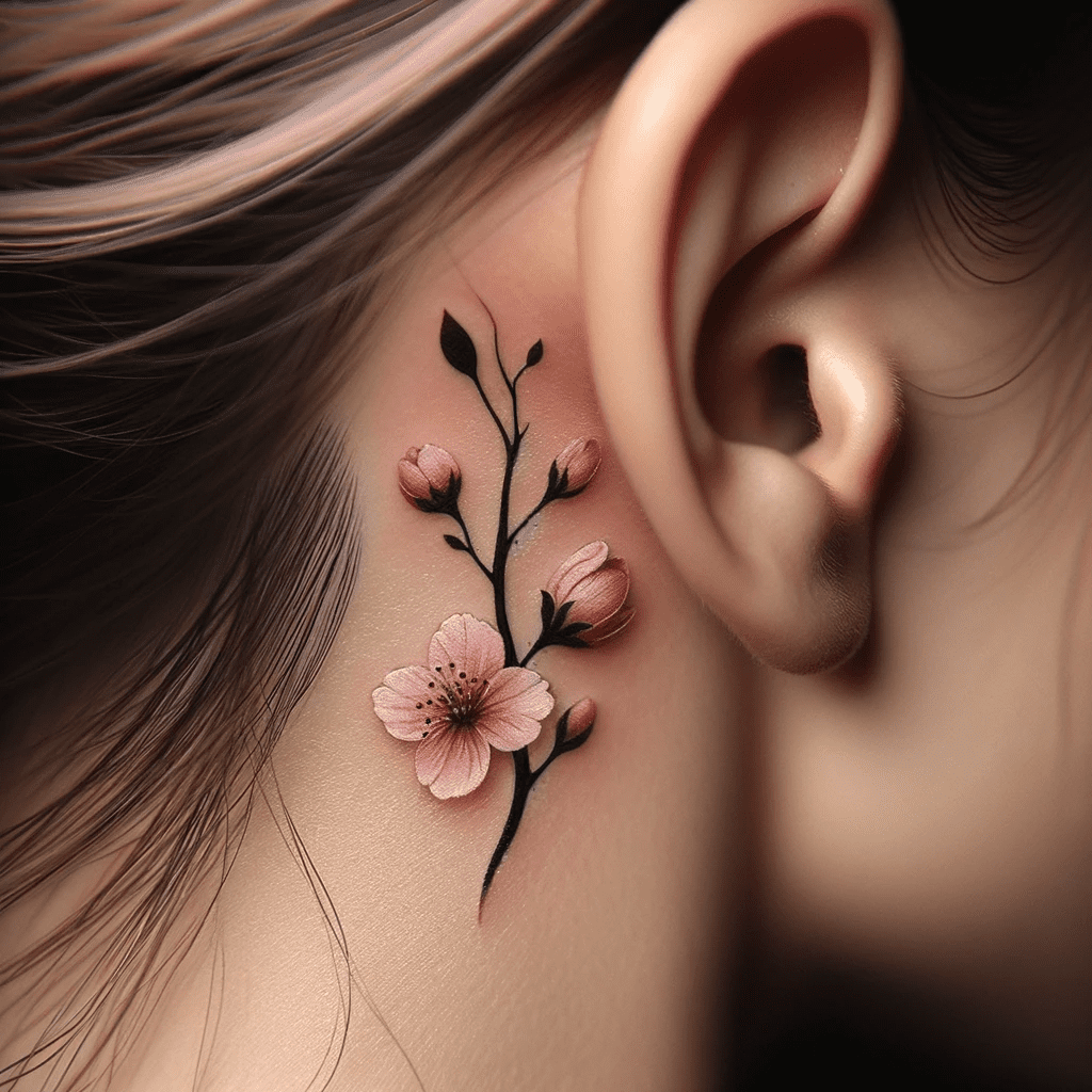 Japanese Tattoos Behind Ear