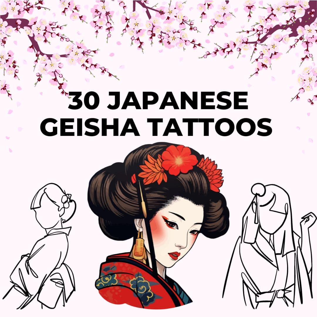 30 JAPANESE GEISHA TATTOO DESIGNS