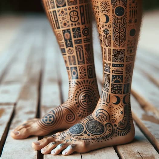 Leg Patchwork Tattoos, 30 Ideas To Make You Cooler