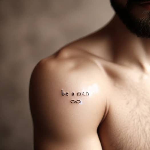 be a man tattoo design